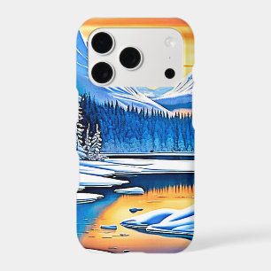 Winter Mountain Sunset Glow