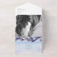 Winter Mountain Sunset Photo Seal And Send