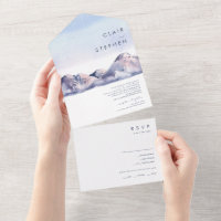 Winter Mountain Sunset Seal And Send