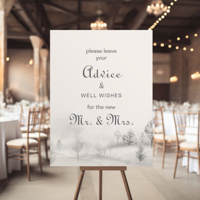 Winter Mountain Wedding Advice and Well Wishes  Poster (Creator Uploaded)