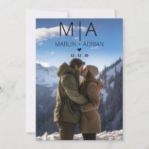 Winter Mountain Wedding Invitation