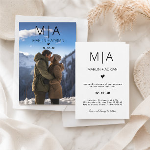 Winter Mountain Wedding Invitation