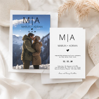 Winter Mountain Wedding Invitation