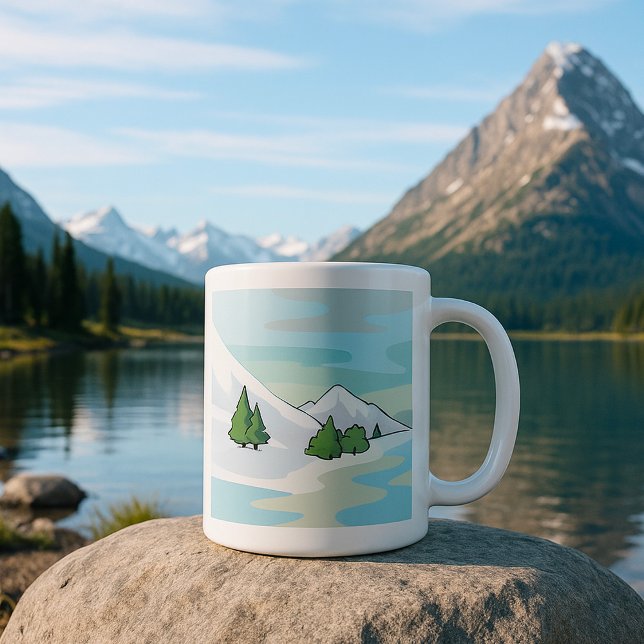 Winter Mountains Snowy Landscape Coffee Mug (Creator Uploaded)