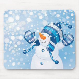 Winter Mouse pad/Snowman Mouse Pad