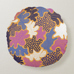 Winter Mulled Wine: Mixed Media Round Cushion