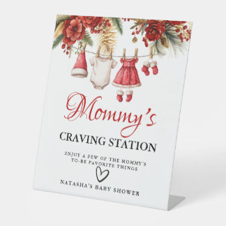 Winter  Mummy’s Craving Station baby Shower sign