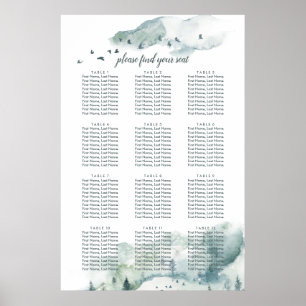 Winter Mystère Wedding Seating Chart