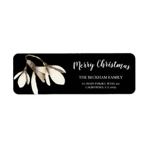 Winter Nature   Ivory Tulip Return Address Label