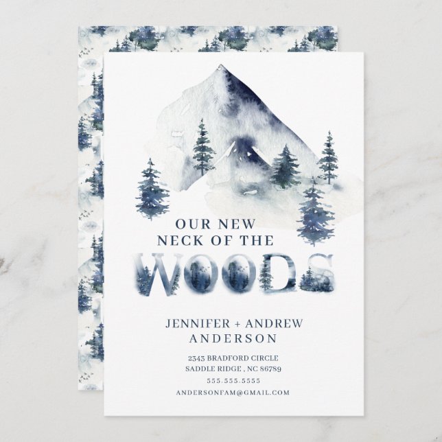 Winter New Neck of the Woods Moving Announcement (Front/Back)