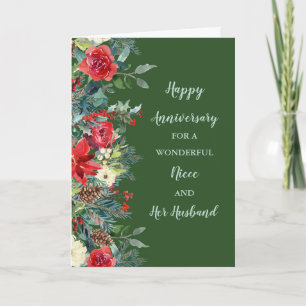 Winter Niece and Her Husband Anniversary Card