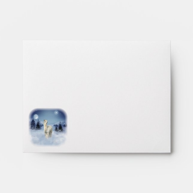 Winter Night Alpaca Envelopes (Front)