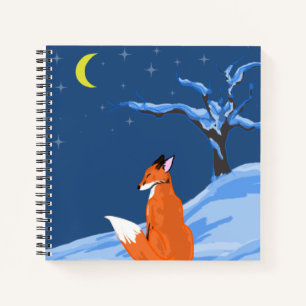 Winter Night Fox Notebook