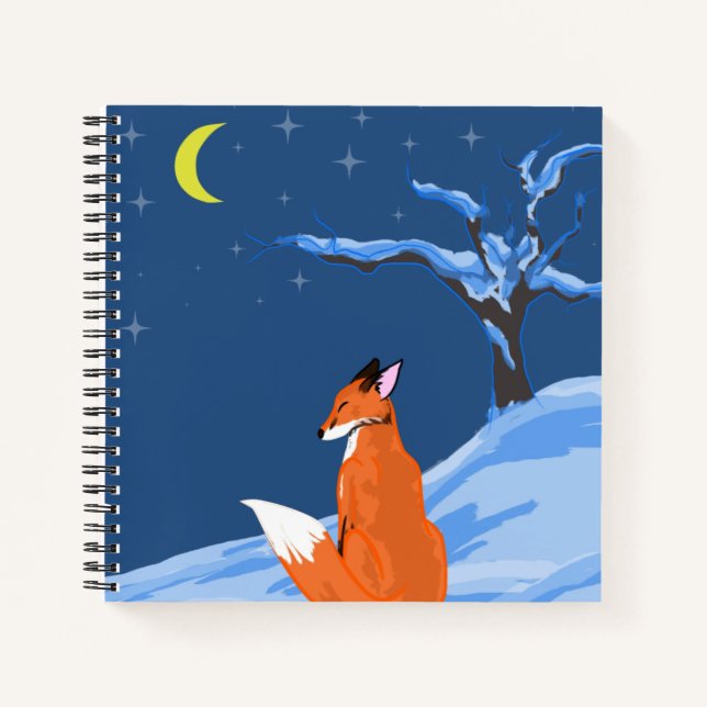 Winter Night Fox Notebook (Front)