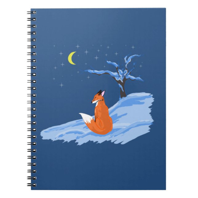 Winter Night Fox Notebook (Front)