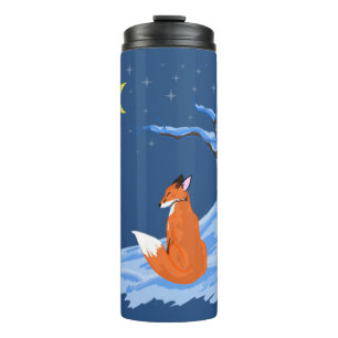 Winter Night Fox Thermal Tumbler