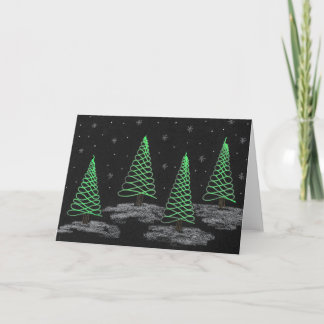Winter Night Holiday Card