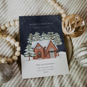 Winter Night Holiday Moving Announcement