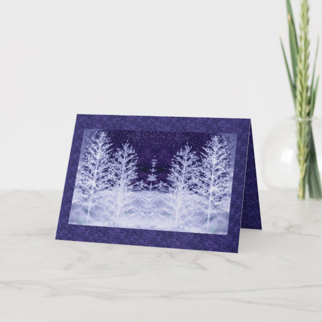 Winter Night  Holidays Card (Front)