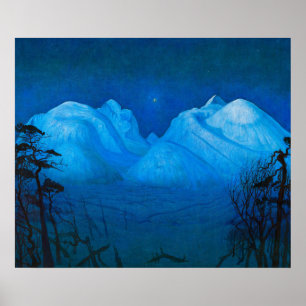 Winter Night in the Mountains by Harald Sohlberg  Poster