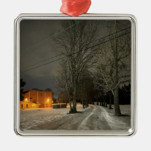 Winter Night Photo Ornament 