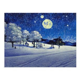 Winter Night Photo Print