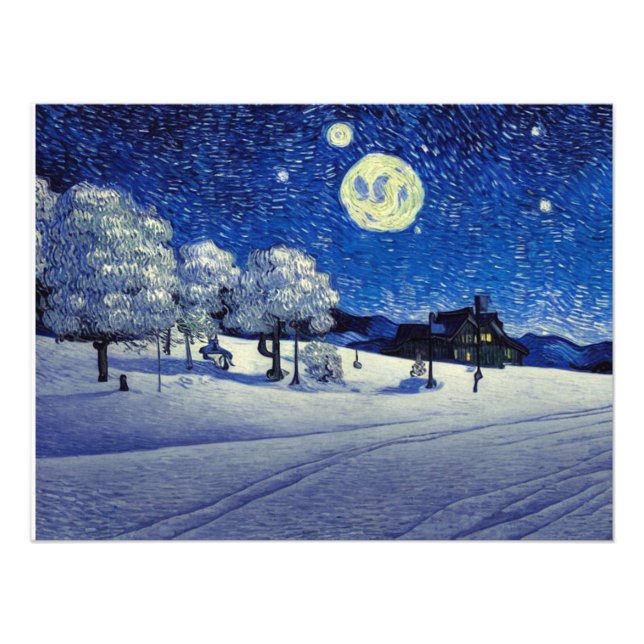Winter Night Photo Print (Front)