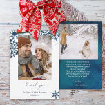 Winter Night Thank You<br><div class="desc">A simple elegant wedding thank you card inspired by a romantic winter ceremony, held in the evening, after the sun has set and stars light up the sky. A simple elegant wedding thank you card inspired by a romantic winter ceremony, held in the evening, after the sun has set and...</div>