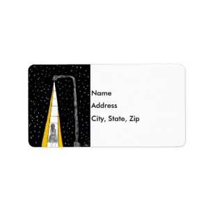 Winter Night Walk Label