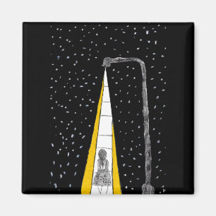Winter Night Walk Magnet
