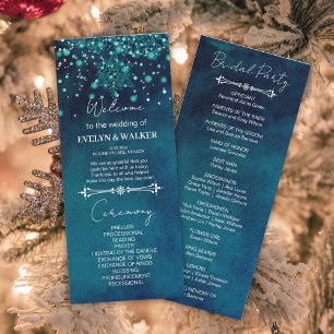 Winter Night Wedding Program