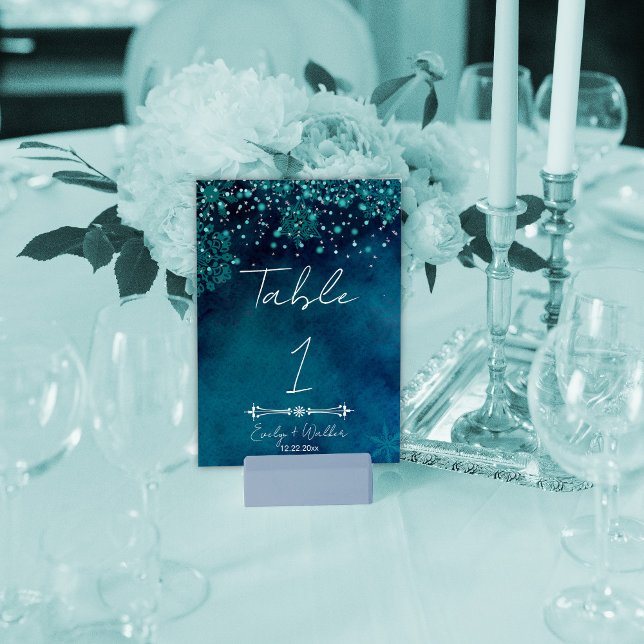 Winter Night Wedding Table Number (Creator Uploaded)