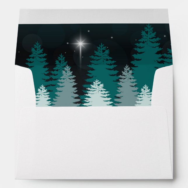 Winter Night with Star of Bethlehem Envelope (Back (Bottom))