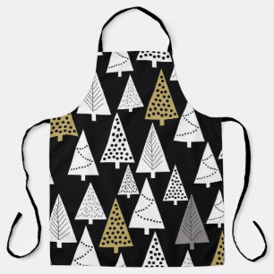 Winter Nights: Gold-Silver Trees. Apron