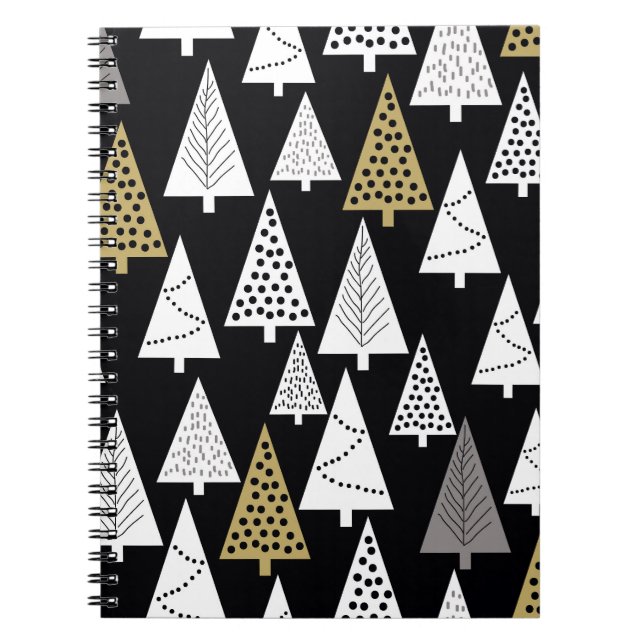 Winter Nights: Gold-Silver Trees. Notebook (Front)