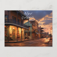 "Winter Nights in New Orleans" postcard.