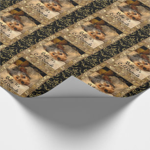 Winter Nights Yorkie Customise Wrapping Paper