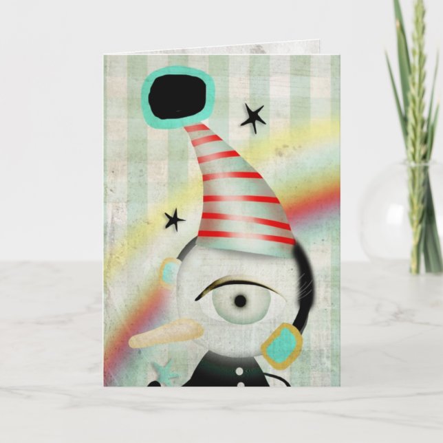 Winter North pole Penguin Card (Front)