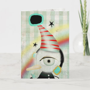 Winter North pole Penguin Card