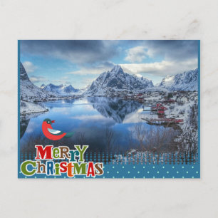 Winter Norway Christmas postcard