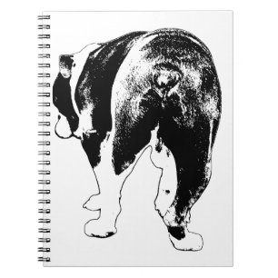 Winter Notes: Graphic Bulldog Muse Notebook