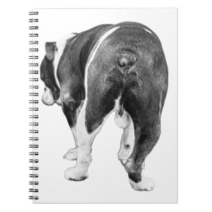 Winter Notes with Shaded Bulldog Muse Notebook