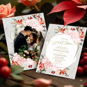 Winter Nothing Fancy Just Love Wedding Invitations