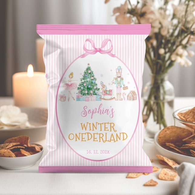 Winter Nutcracker Pink Birthday Chip Bag Wrapper (Creator Uploaded)
