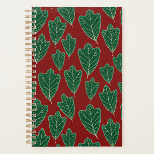 Winter Oak Leaves Pattern Planner