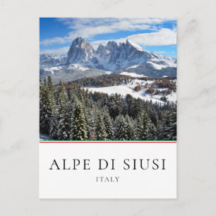 Winter of Alpe di Siusi, Italy Postcard
