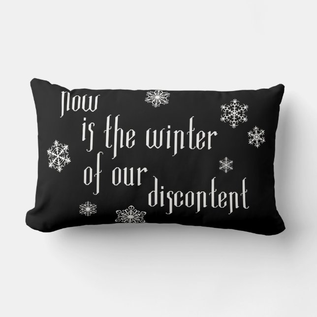 Winter Of Discontent Snowflakes CHOOSE YOUR COLOR Lumbar Cushion (Front)