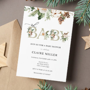 Winter Oh Baby Shower invitation