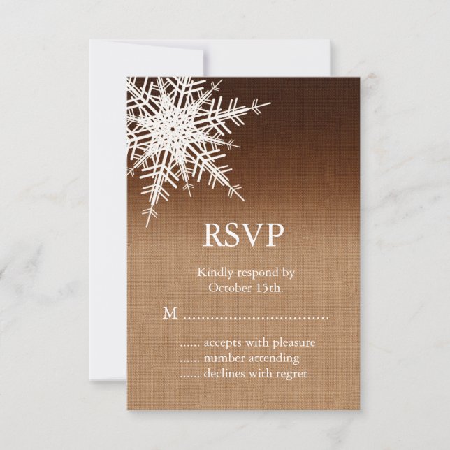 Winter Ombre RSVP Card (Front)