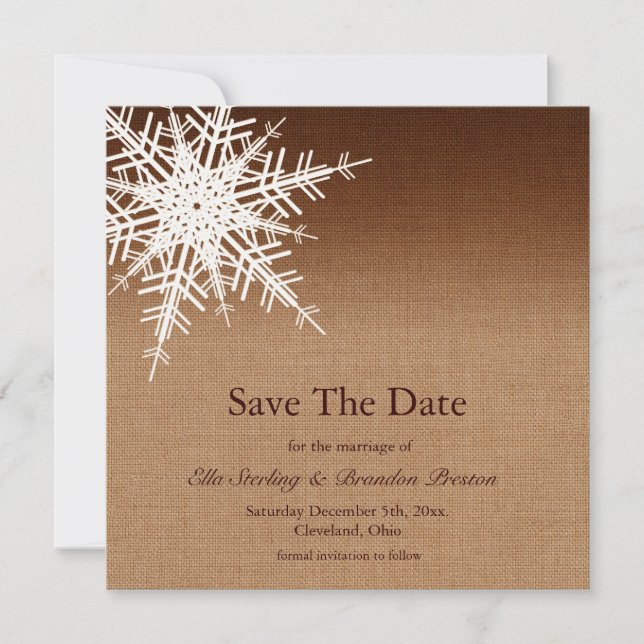 Winter Ombre Save the Date (Front)
